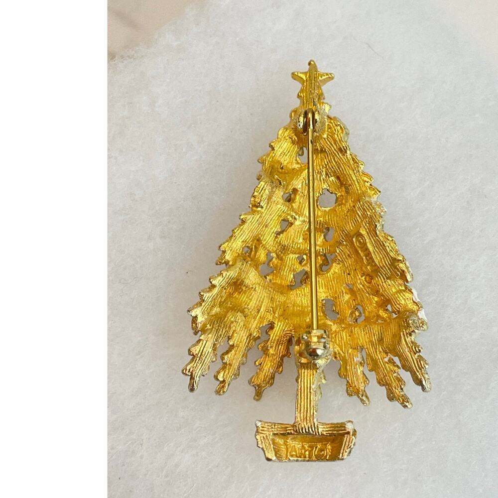 Art (Arthur Pepper) Mode Jewelry Creations Vintage Christmas Tree Brooch EUC - Picture 3 of 4